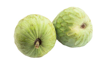 Fruits frais cherimoya isolé sur fond blanc