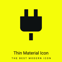 Black Plug Head minimal bright yellow material icon