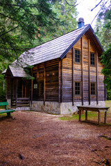 Old wooden house in the forest