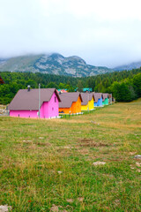 Fototapeta premium Colorful houses in the mountains