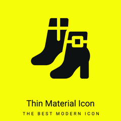 Boots minimal bright yellow material icon