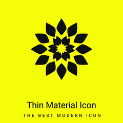 Big Flower minimal bright yellow material icon