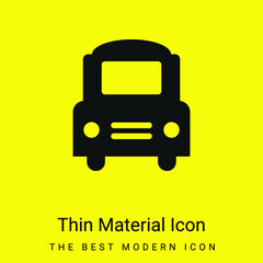 Big Bus Frontal minimal bright yellow material icon