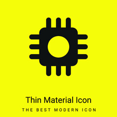 Big Processor minimal bright yellow material icon