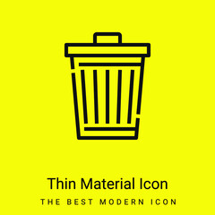Bin minimal bright yellow material icon