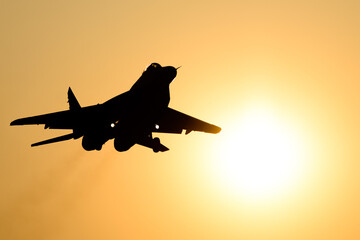 silhouette of airplane