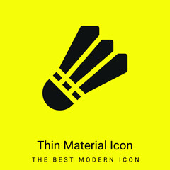 Badminton minimal bright yellow material icon