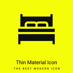 Bed minimal bright yellow material icon