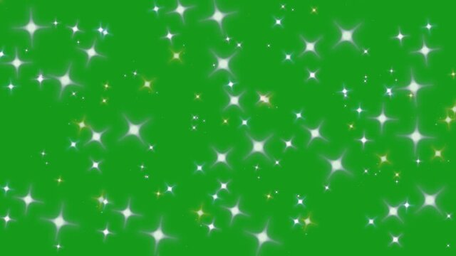 Twinkling stars green screen motion graphics
