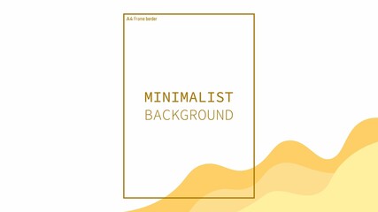 abstract background. minimalist background design. orange color concept. a4 size border. eps10 vector