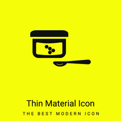 Baby Food With Spoon minimal bright yellow material icon