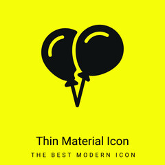 Balloons minimal bright yellow material icon