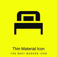 Bed minimal bright yellow material icon