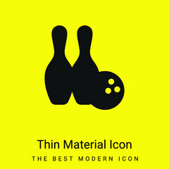 Bowling minimal bright yellow material icon