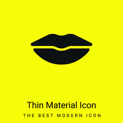 Big Lips minimal bright yellow material icon