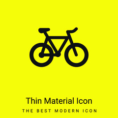 Bike minimal bright yellow material icon