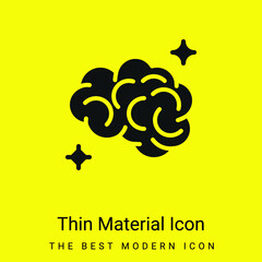 Brain minimal bright yellow material icon