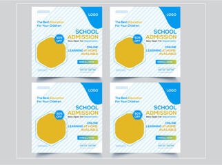 School Admission Social Media Post Design 