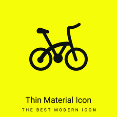 Fototapeta premium Bicycle minimal bright yellow material icon