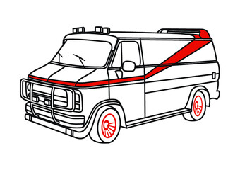 A-Team Van (GMC) Vector  © Verena