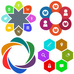 Business infographics. Set of pie chart	