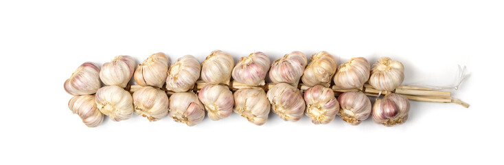 A Large Bunch of Garlic Isolated