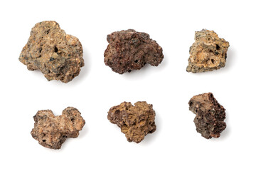 Volcano Stone Isolated, Grey and Brown Volcanic Pumice