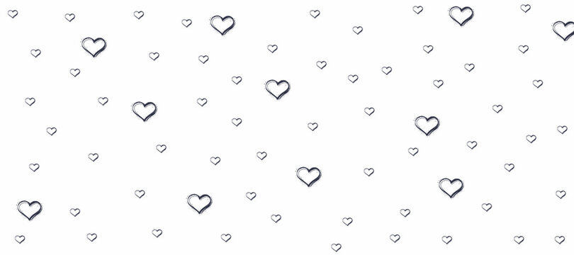 Białe tło z serduszkami