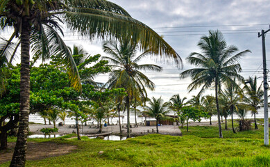 Fototapeta na wymiar A beautiful view of Ilheus Beach in Bahia, Brazil.