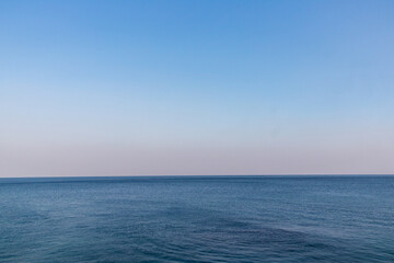 The Background, blue sky and the blue sea.