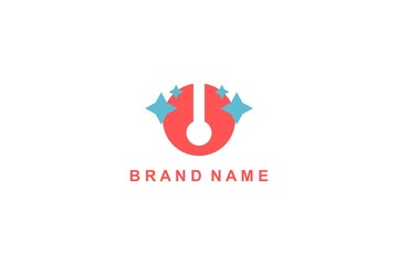 Key Star Logo Design Vector