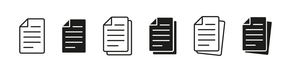 Document icon. File sign. Document page vector note.