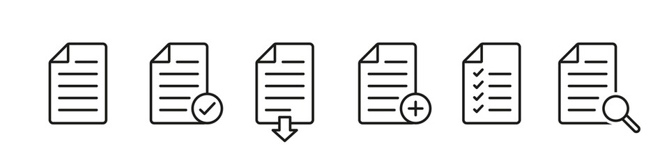Document icon. File sign. Document page vector note.