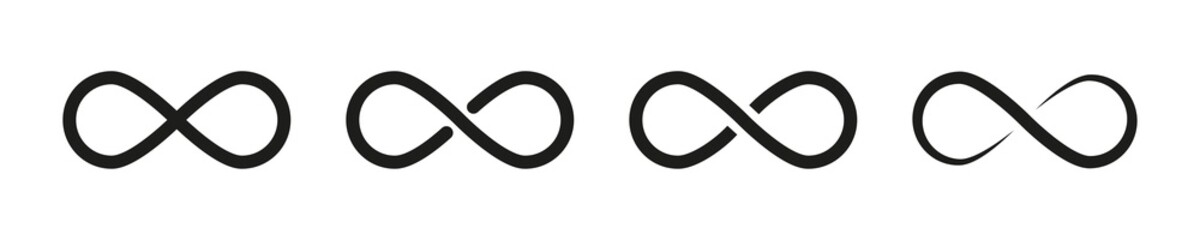 Infinity endless loop. Eight moebius sign. Forever eternity symbol.