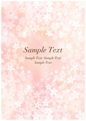 桜_ピンク和紙背景