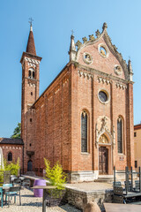 Fototapeta na wymiar View at the Church of Virgin Mary in the streets of Thiene - Italy