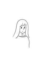 Sketch girl, line woman