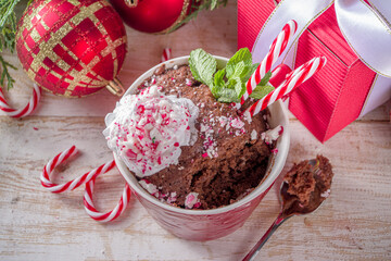 Chocolate peppermint mugcake