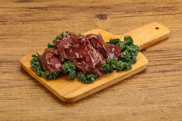 Raw chicken liver for cooking
