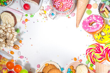 Selection of colorful sweets