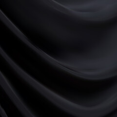 Abstract Black Satin Silky Cloth Fabric Textile Drape with Crease Wavy Folds background.With soft waves and,waving in the wind Texture of crumpled paper. object ,illustration. eps 10