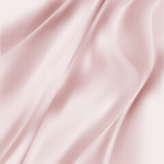 rose gold Satin Silky Cloth,Fabric Textile Drape with Crease Wavy Folds.with soft waves,waving in the wind.Texture of crumpled paper. Milk,Yogurt,Cream or cosmetics product Curl background. eps 10