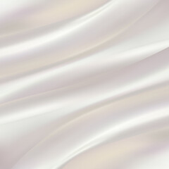 Abstract White Satin Silky Cloth,Fabric Textile Drape with Crease Wavy Folds.with soft waves,waving in the wind.Texture of crumpled paper. 