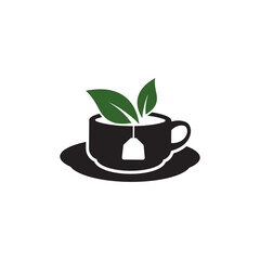 tea logo icon design template vector