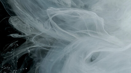 Space background. White cloud of ink. Amazing abstract white background.