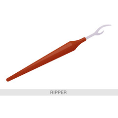 Vector drawing. Thread ripper on a white background. Doodle.