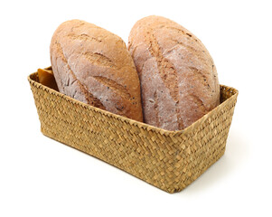 Bread on isolated white background. 