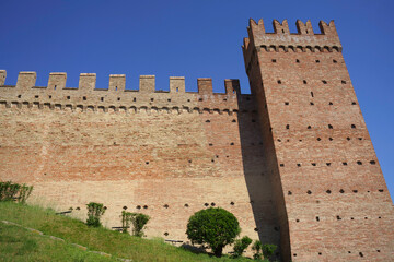 Gradara, historic town in Pesaro e Urbino province surrounded by walls