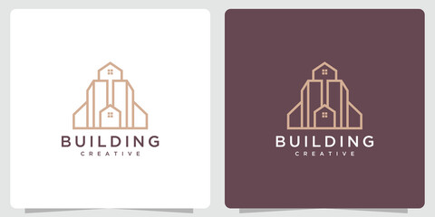Real estate building logo template.