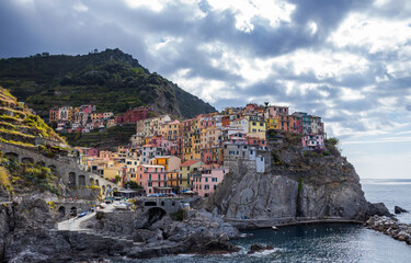 Fototapeta na wymiar Riomaggiore colorful fishing village